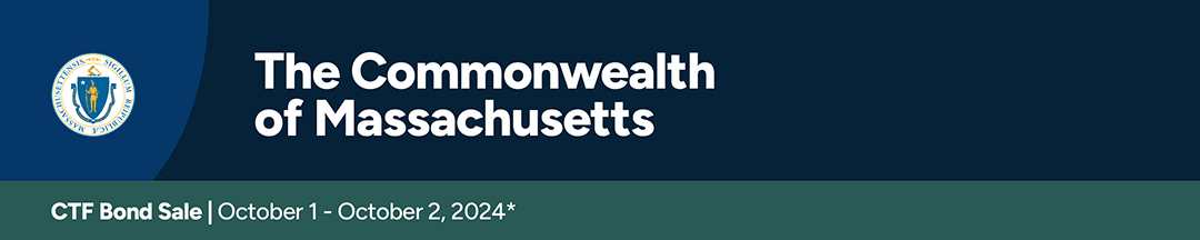 Green and Blue Banner with Commonwealth of Massachusetts Seal